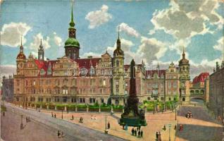 Dresden, Kgl. Schloss, Wettin-Obelisk / castle, monument (EK)