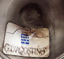 Díszes ezüst (Ag.) pezsgőspohár, jelzett, m: 19,5 cm, nettó 119 g