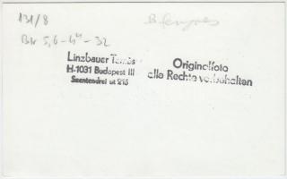 Linzbauer Tamás: Balatonfenyves, vasútállomás, pecséttel jelzett fotó, 9x14 cm