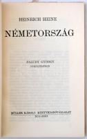 Heinrich Heine: Németország. Faludy György átköltésében. Bp., 1945, Müller Károly. Kiadói, gerincén ...