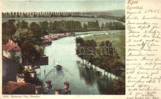 1899 Cheb, Eger, Egerthal; river (worn edges)