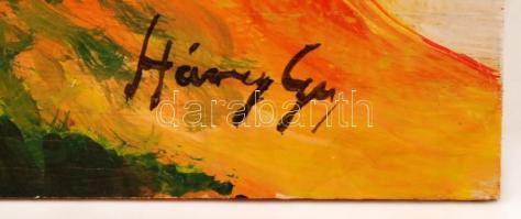 Háry jelzéssel: Meredek tengerpart. Olaj, falemez, 51×35 cm