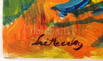 Olvashatatlan jelzéssel: Kilátás a tengerre. Olaj, falemez, 51×74 cm