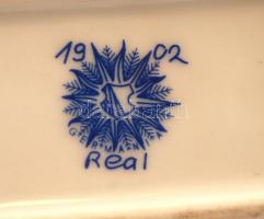 Német porcelán szelence, fém szerelékkel, fedelén erotikus jelenettel, matricás, jelzett, hibátlan, ...