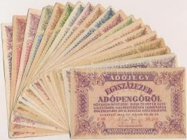 1946. 20db-os adópengő bankjegy tétel T:vegyes