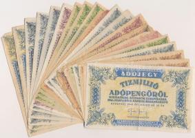 1946. 20db-os adópengő bankjegy tétel T:vegyes