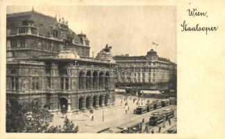 Vienna, Wien I. Staatsoper / opera house, trams (Rb)