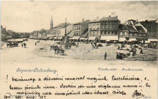 Sopron, Odenburg; Várkerület, piac (vágott / cut)