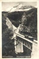 Mariazellerbahnn, Erlaufklaus-Viadukt / railway bridge with train, viaduct