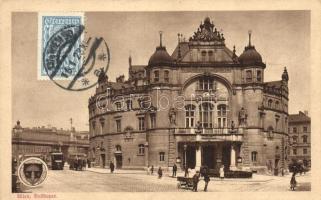 Vienna, Wien IX. Volksoper / Opera house, tram, published by the Deutsche Schulverein, TCV card (EK)