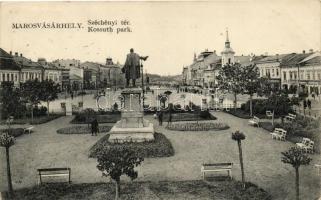 Marosvásárhely, Targu Mures; Széchenyi tér, Holbach Ede üzlete / square, shops