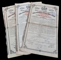 Budapest 1911. "Magyar Jelzálog-Hitelbank" 4%-os Záloglevele 500Fr-ról szelvényekkel, bély...