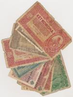 21db-os magyar korona bankjegy tétel, főleg rossz állapotúak T:III,III-,IV