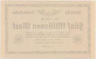 Németország / Weimari Köztársaság / Birodalmi Vasút 1923. 5.000.000M (5x) sorszámkövetők T:I,I-
Ger...