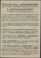 1953 Mentsd meg a szőlőtermésedet a peronoszpórától!, szórólap, 2 p.