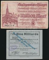 Németország / Weimari Köztársaság 1923. 5db klf szükségpénz, közte Delmenhorst, Kreis Moers, Solinge...