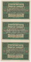 Németország / Weimari Köztársaság 1920. 10M (5x) sorszámkövetők (3+2) T:I,I- Germany / Weimar Republic 1920. 10 Mark (4x) sequential serials (3+2) C:UNC,AU
