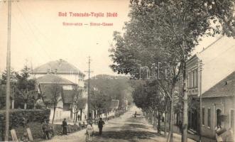 Trencsénteplic-fürdő, Simor utca, Simor-Gasee. Wertheim Zsigmond kiadása 192. / street