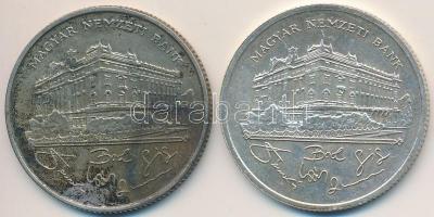 1992-1993. 200Ft Ag "MNB" (2x) T:2,2- patina