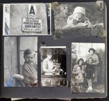 cca 1950-1960 több mint 60 db fotó gyerekekről, albumban