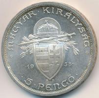 1938. 5P Ag "Szent István" T:2 kis patina
Adamo P8.1