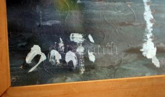 Bánfi jelzéssel: Vitorlások. Olaj, karton, üvegezett keretben, 22x31 cm