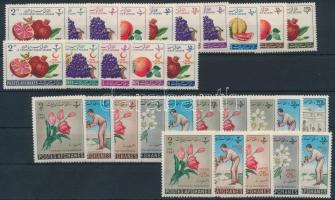 Afghanistan (1960-1964) 58 stamps, Afganisztán (1960-1964) 58 kfl bélyeg, közte sorok