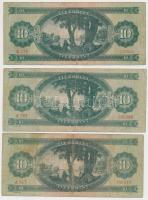 1949. 10Ft (3x) T:III,III-