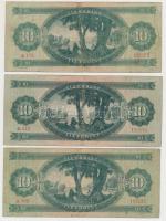 1949. 10Ft (3x) T:III,III-