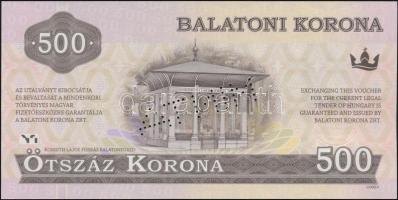 2012. 10.000K "Balatoni Korona" "000000" sorszámmal, "MINTA" perforáci...