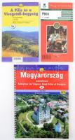 cca 1980-2000 7 db magyarországi térkép, közte modern autóstérkép, valamint turistatérképek