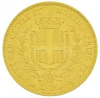 Olasz Államok / Szardínia 1850P 20L Au "II. Viktor Emánuel" (6.45g/0.900) T:2- kis ph.
It...