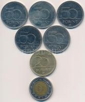 2002. 100Ft "Kossuth" + 2003. 20Ft "Deák" + 2004-2007. 50Ft (5xklf) emlékkiadáso...