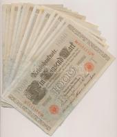 Német Birodalom 1910. 1000M (20x) benne közeli sorszámúak T:II-,III
German Empire 1910. 1000 Mark (...