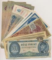 30db-os vegyes magyar pengő és forint bankjegy tétel T:vegyes