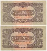 1944. 1P-100P (10x) "A Vörös Hadsereg Parancsnoksága" T:vegyes