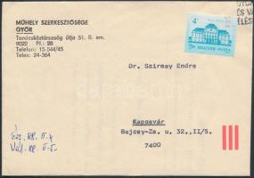 1988 Kloss Andor (?-?) irodalomtörténész, kritikus gépelt, autográf aláírással ellátott levele Dr. Szirmay Endre (1920-2013) ny. főiskolai tanár, költő, író, műfordító részére.