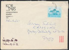 1987 Fodor András (1929-1997) Kossuth-díjas költő, esszéíró, autográf levele Dr. Szirmay Endre (1920...
