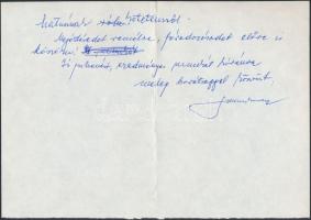 1983 Szekér Endre (1935-2013) irodalomtörténész, kritkus autográf levele Dr. Szirmay Endre (1920-201...