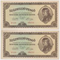 1946. 100.000.000P (4x) sorszámkövetők T:I,I-