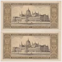 1946. 100.000.000P (4x) sorszámkövetők T:I,I-