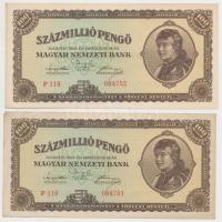 1946. 100.000.000P (4x) sorszámkövetők T:I,I-