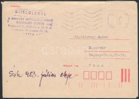 1983 Funk Miklós (1935-?) irodalomtörténész gépelt, autográf aláírással ellátott levele Dr. Szirmay ...