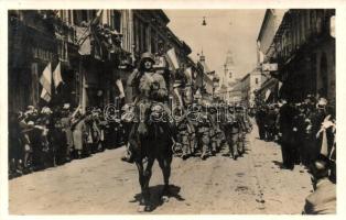 1940 Szatmárnémeti, bevonulás, Horthy Miklós / entry of the Hungarian troops