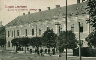 Szatmár, Tűzoltó és csendőrségi laktanya; Cseplák Bálint kiadása / fireman and gendarm barracks (EB)