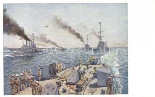 Ütközet az Otranto szorosban 1917. május 15-én: Egyesülés Ő F. St Georg hajójával / WWI sea battle, K.u.K. Kriegsmarine s: Seits
