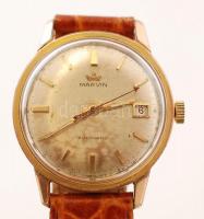 Marvin automata karóra, bőr szíjjal, dobozban, működik