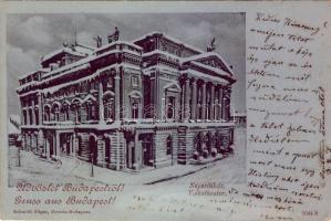 Budapest VIII. Folkstheater Litho
