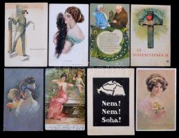210 db jobb régi motívum képeslap 1900-1945 sok érdekességgel, jó motívumokkal, művészlapokkal / 210 better old thematic postcards with better ones