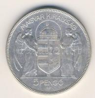 1930. 5P Ag "Horthy jobbra" T:3+